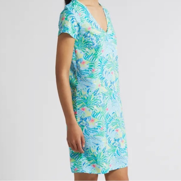 Lilly Pulitzer Etta Frond Print Cotton T-Shirt Dress - Picture 4 of 10